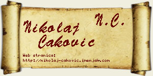 Nikolaj Caković vizit kartica